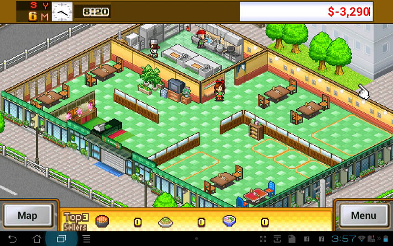 Cafeteria Nipponica a cafeteria mogul in a pixelated world